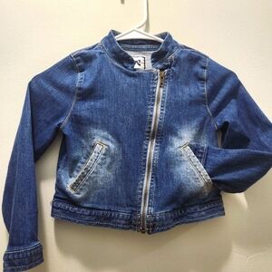 Gymboree Little Girls Size S (5-6) Denim Zip Jacket